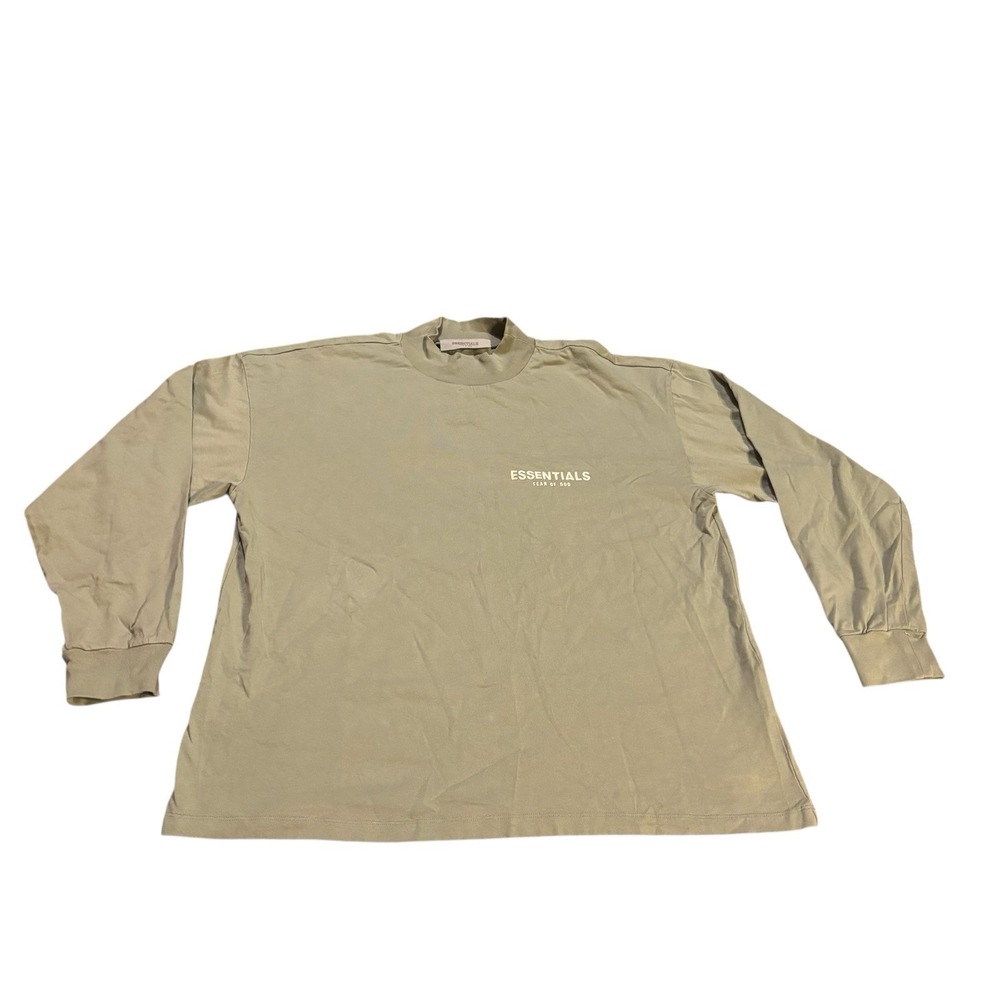 Essentials Fear of God Oak Crewneck Sweatshirt Oak Tan Men's Small‎ Oversized